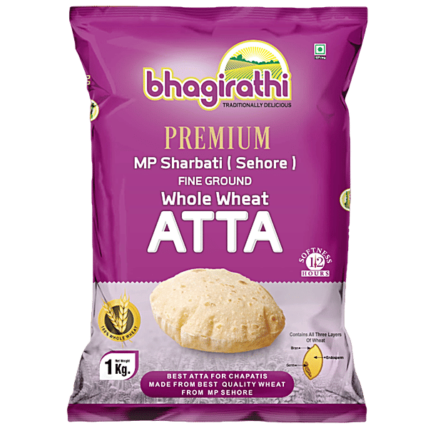 Buy Bhagirathi Premium MP Sharabati Whole Wheat Atta Fine Ground