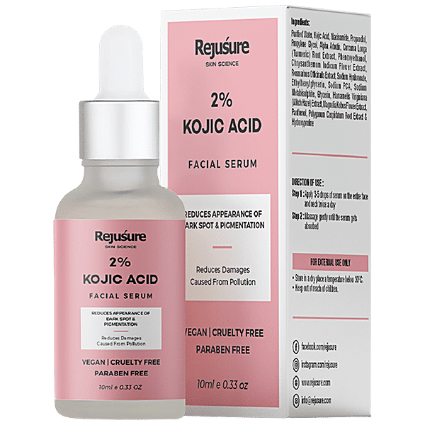 Buy Rejusure 2 Kojic Acid Face Serum With Niacinamide, Reduces Dark
