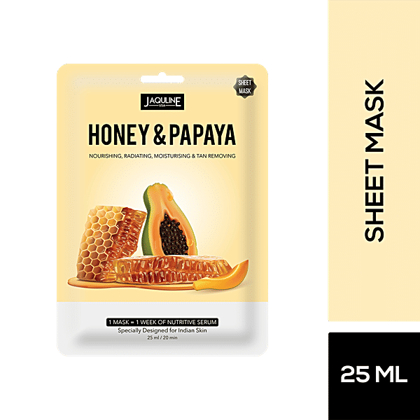 Buy Jaquline USA Honey & Papaya Sheet Mask For Nourishing & Tan