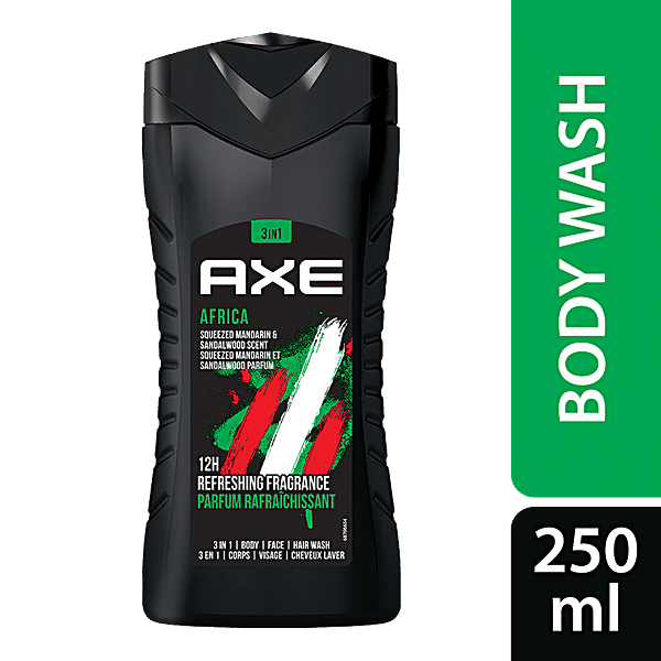 Buy Axe Body wash Africa 3 In 1 Body Wash For Men, Squeezed Mandarin