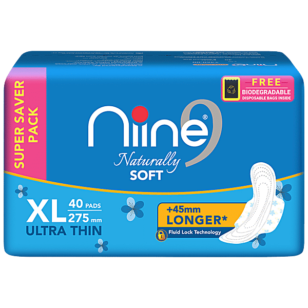 Buy Niine Naturally Soft Sanitary Napkins Ultra Thin, RashFree, 275