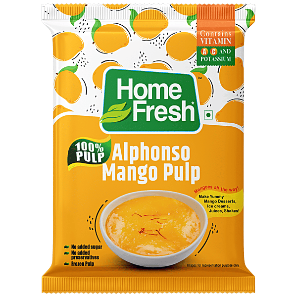 Buy Home Fresh Alphonso Mango Pulp Sweetened, No Added Sugar Online at Best Price of Rs 300
