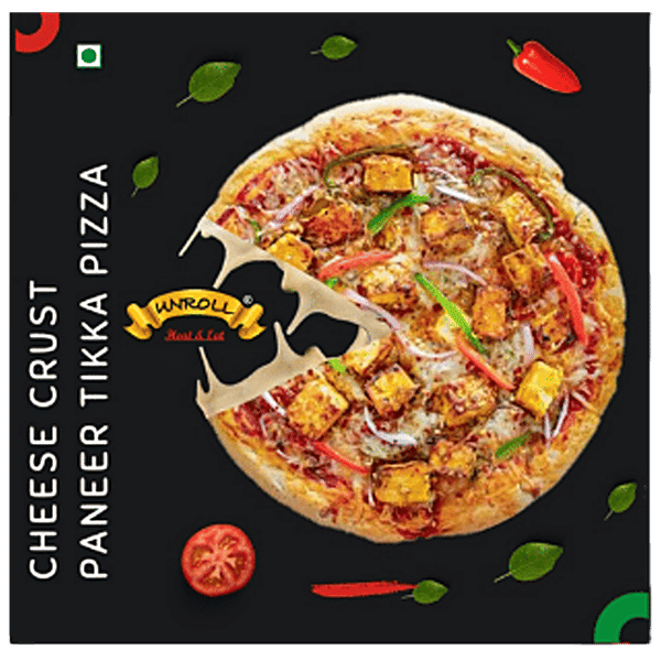 Buy UNROLL Cheese Crust Paneer Tikka Pizza Ready To Eat Online at