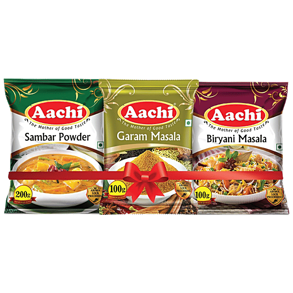 Buy Aachi Sambar Powder, Garam & Biryani Masala Combo Best Taste