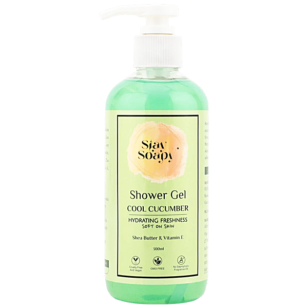Buy Stay Soapy Shower Gel Cool Cucumber, Hydrating Freshness, With Shea Butter & Vitamin E