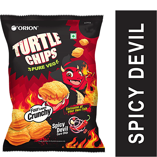 Buy Orion Turtle Chips Spicy Devil Corn Chip Online at Best Price of Rs