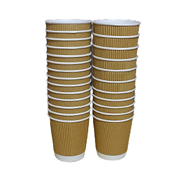 Buy Paricott Paper Cup Rippled, Buff, Ecofriendly, Biodegradable