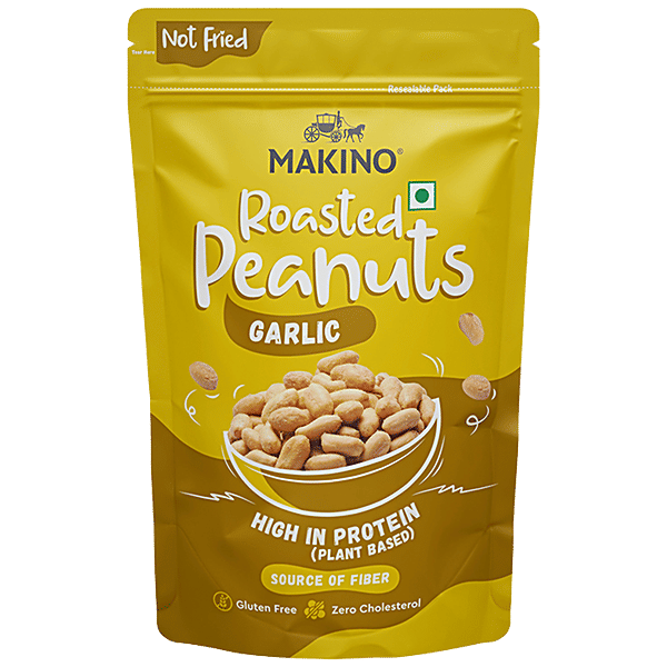 Buy Makino Roasted Peanuts Garlic, High In Protein, Source Of Fiber Online at Best Price of Rs