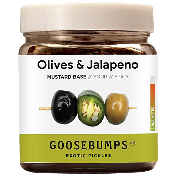 Buy Goosebumps Olive & Jalapeno Exotic Pickle Mustard Base, Sour