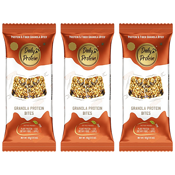 Buy DAILY PROTEIN Granola Protein Bites Vegan, Rich In Fibre, No