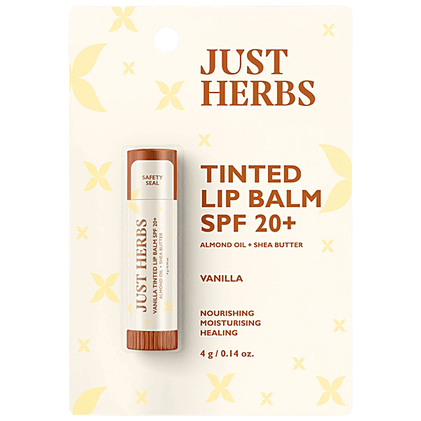 Buy Just Herbs Tinted Lip Balm With SPF 20+, Almond Oil, Shea Butter