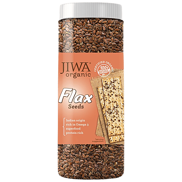 Buy Jiwa Organic Raw Flax/Alsi Seeds 100 Natural & Gluten Free