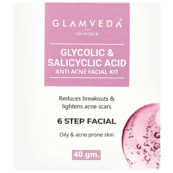 Buy Glamveda Glycolic Acid & Salicylic Acid Anti Acne Facial Kit