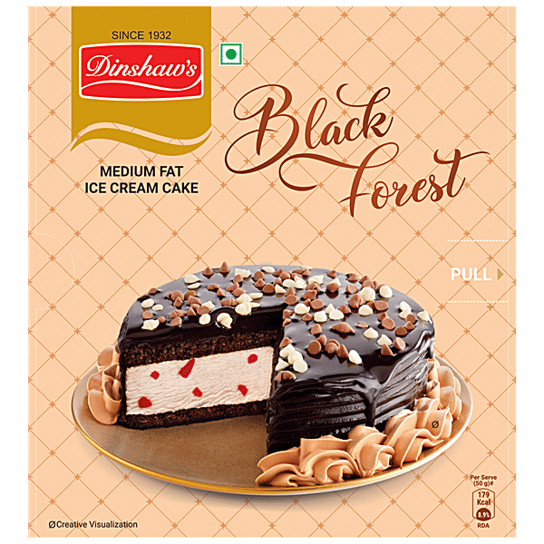 Buy Dinshaws Black Forest Medium Fat Ice Cream Cake Online at Best