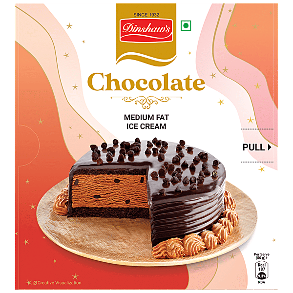 Buy Dinshaws Chocolate Medium Fat Ice Cream Cake Online at Best Price