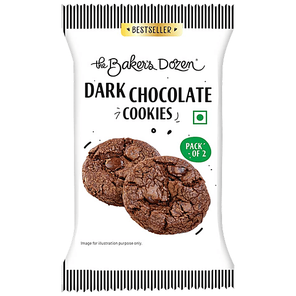 Buy The Baker's Dozen Dark Chocolate Cookies Online at Best Price of Rs 29 bigbasket