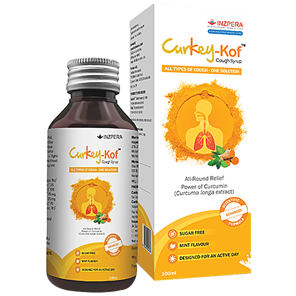 Buy Curkey Kof Cough Syrup For Dry & Wet Cough With Turmeric Non