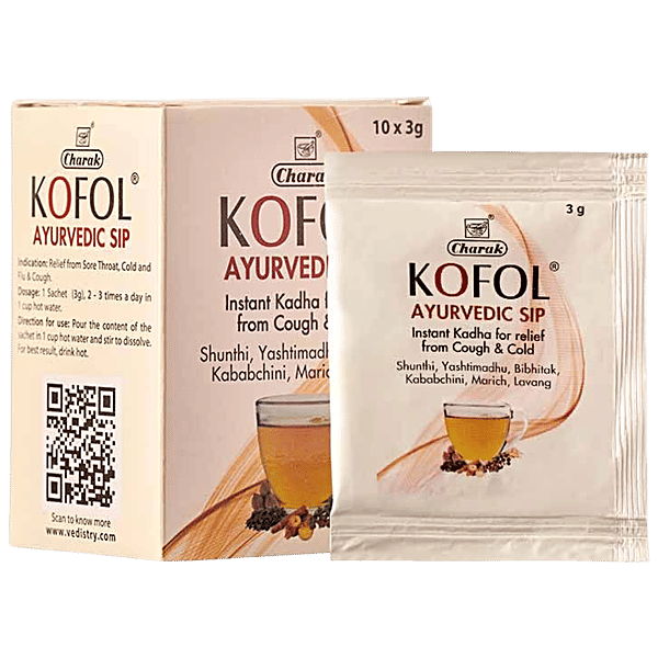 Buy KOFOL Ayurvedic Sip Instant Kadha, Helps Relief From Cough & Cold