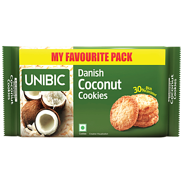 Buy UNIBIC Danish Coconut Cookies Online at Best Price of Rs 85.5