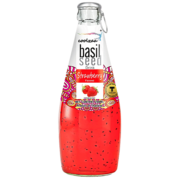 Buy Coolzaa Strawberry Basil Seed Drink Online at Best Price of Rs 100