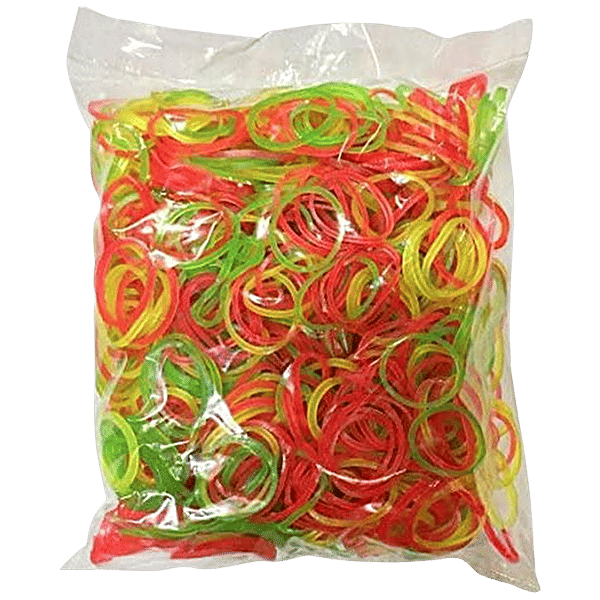 Buy CS Rubber Bands Nylon, Assorted Colour, 3 cm Online at Best Price