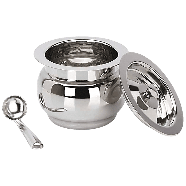 Buy Pdd Falcon Stainless Steel Siddhi Ghee Pot No.2, With Spoon, For