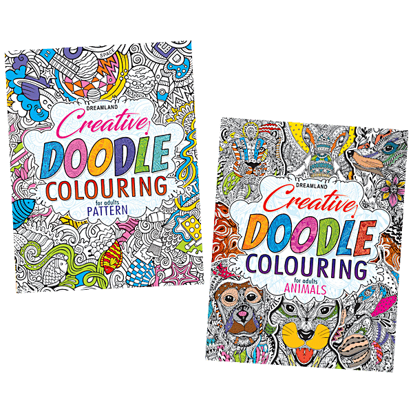 Buy Dreamland Creative Doodle Colouring Books Pattern & Animals, For