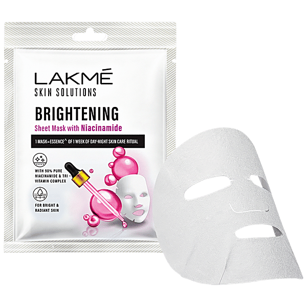 Buy Lakme Skin Solutions Brightening Sheet Mask With Niacinamide Online at Best Price of Rs 76.5