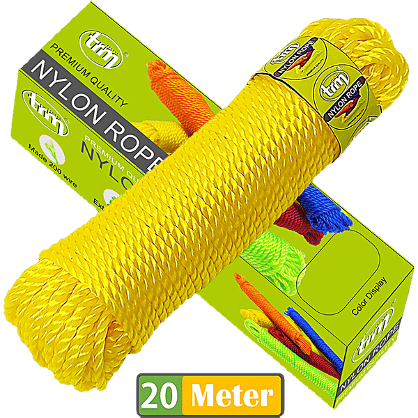 Buy Trm Nylon Rope 20 m, Yellow, Premium Quality Online at Best Price