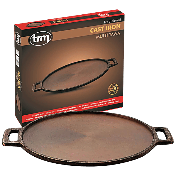 Buy Trm Cast Iron Multi/Dosa Tawa Induction Friendly, NonStick, 31 cm Online at Best Price of