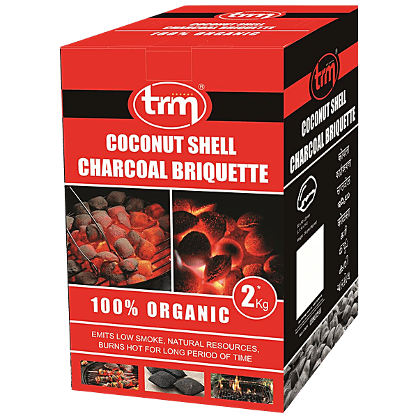 Buy Trm Coconut Shell Charcoal Briquettes 100 Organic Online at Best