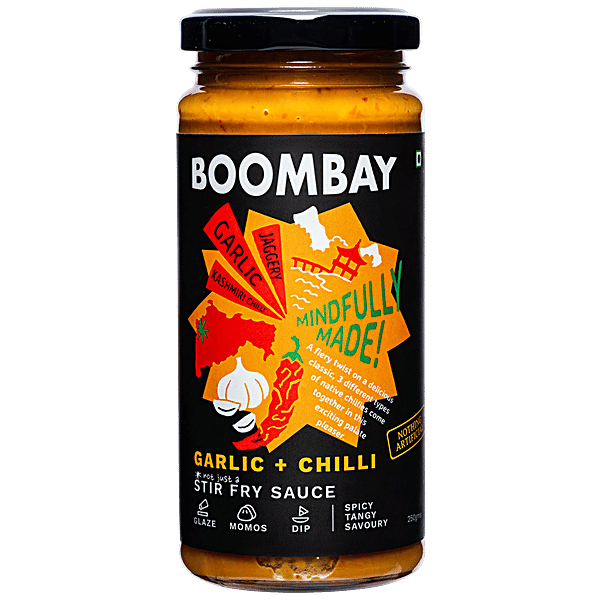 Buy BOOMBAY Garlic + Chilli Stir Fry Sauce Spicy & Tangy Online at