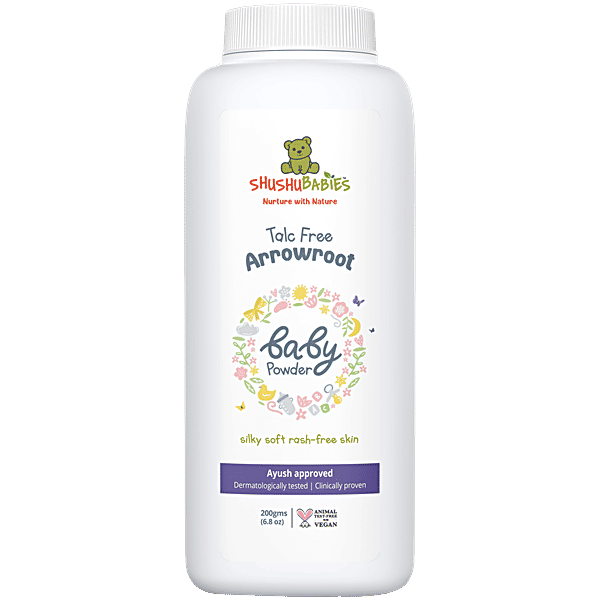 Buy ShuShu Babies Talc Free Arrowroot Baby Powder For Silk Soft Rash ...
