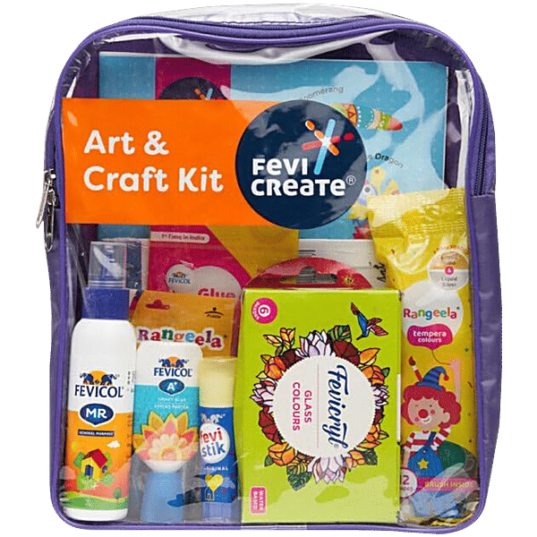 Buy Fevicreate Art & Craft Kit Assorted Colours, With Sling Bag