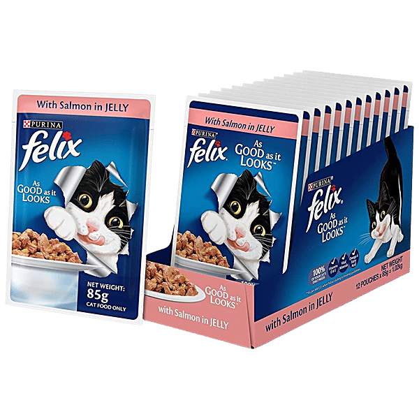 Buy Purina Felix As Good As It Looks Wet Cat Food Salmon In Jelly