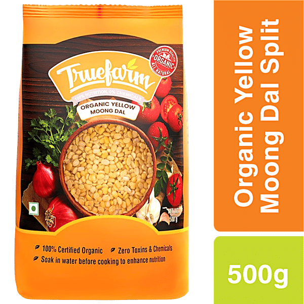 Buy Truefarm Organic Yellow Moong Dal Online at Best Price of Rs 159.2 bigbasket