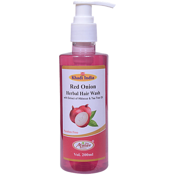 Buy Khadi India Red Onion Herbal Hair Wash Paraben Free Online at Best Price of Rs 202.5