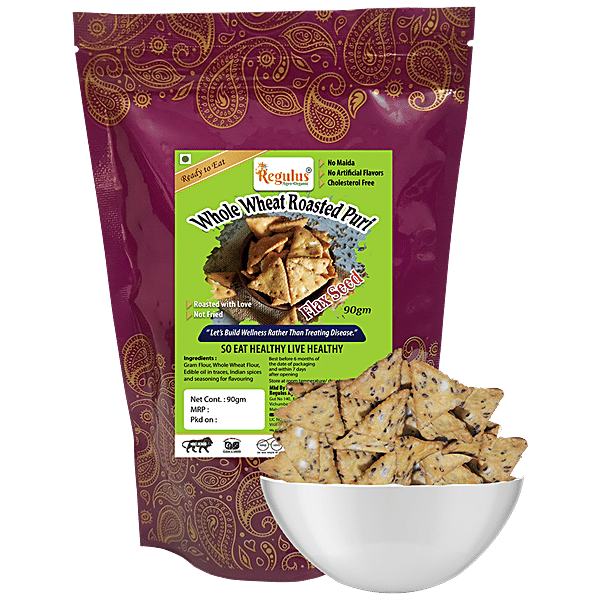 Buy Regulus Whole Wheat Flax Seed Roasted Puri Online at Best Price of