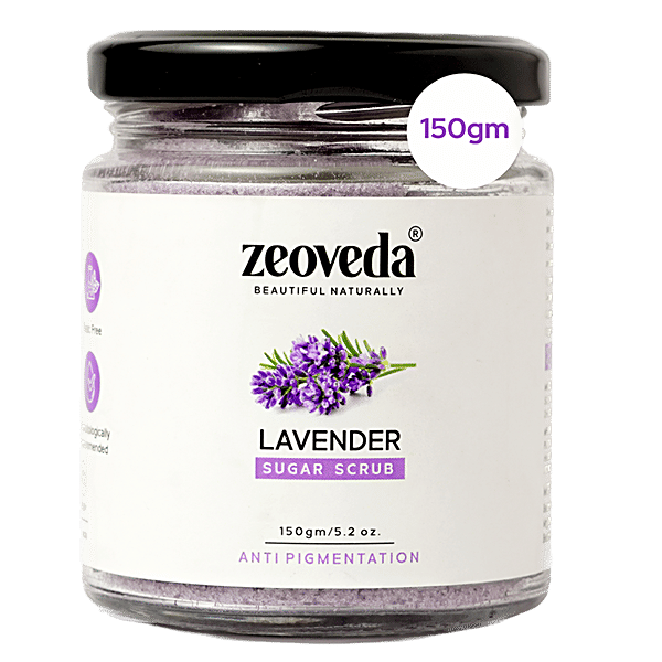 Buy zeoveda Natural Lavender Face & Body Sugar Scrub For Deep