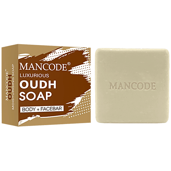 Buy Mancode Oudh Perfume Soap Luxurious Body + Face Bar Online at