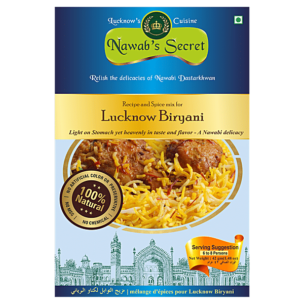 Buy Nawab's Secret Lucknow Biryani Spice Mix Online at Best Price of