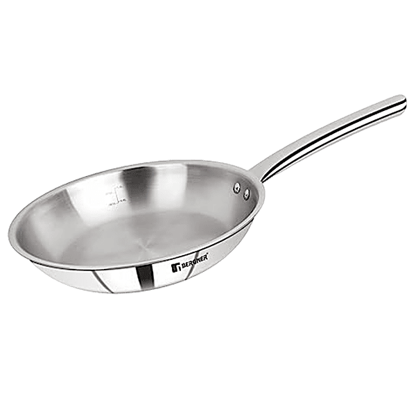 Buy Bergner Tripro Triply StainlessSteel Fry Pan, 24 cm, Induction