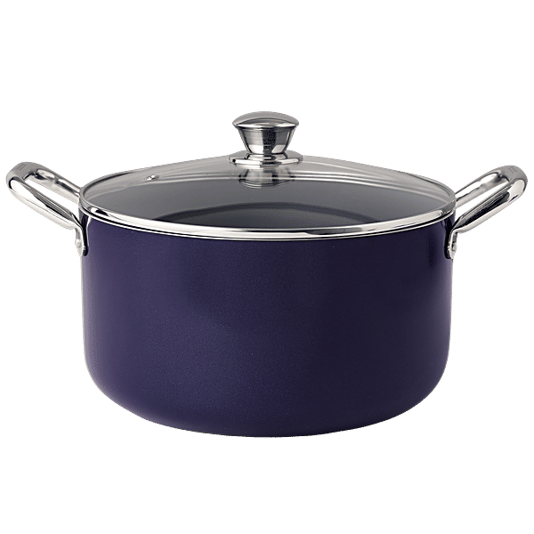 Buy Fackelmann Ceramic Nonstick Biryani Pot, Handi Casserole With Glass