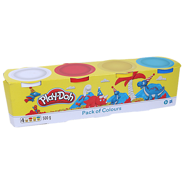 Play-Doh Classic Colors White, Red, Yellow Blue 16 Ounce 4-Pack