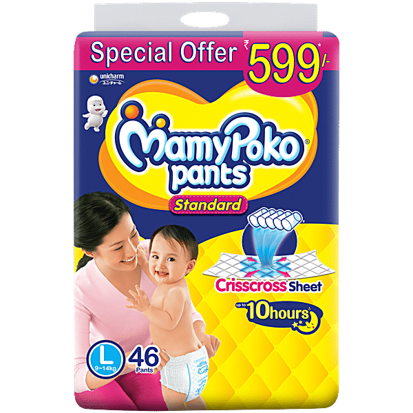 Buy Mamy Poko Pants Standard Diapers - Large, 9-14 kg Online at Best ...