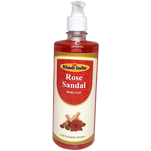 Buy Khadi India Rose Sandal Body Gel With Cucumber Extract Online at