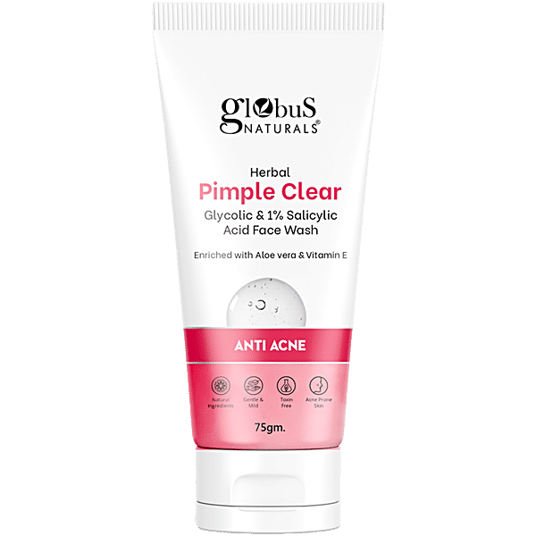 Buy Globus Naturals Herbal Pimple Clear Glycolic & 1 Salicylic Acid