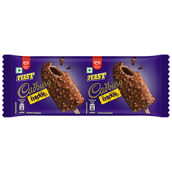 Buy kwality walls Feast Cadbury Crackle Frozen Dessert Online at Best