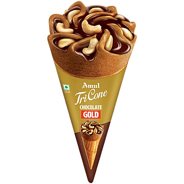 Buy Amul Gold Tri Cone Chocolate Ice Cream Online at Best Price of Rs