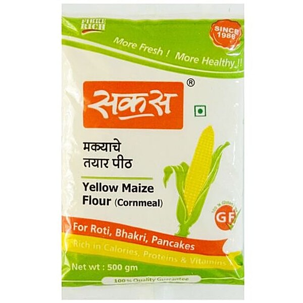 Buy Sakas Flour Yellow Corn Cornmeal 500 Gm Carton Online at the Best